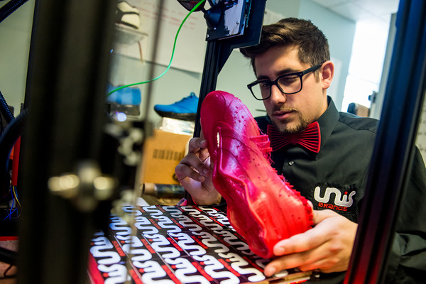 Nicholas works on his UnisBrands creation