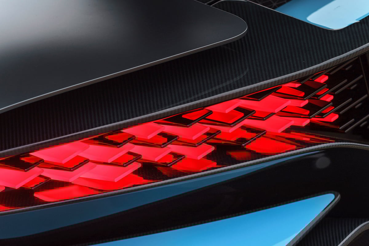 Bugatti Divo 3D printed rear grille detail