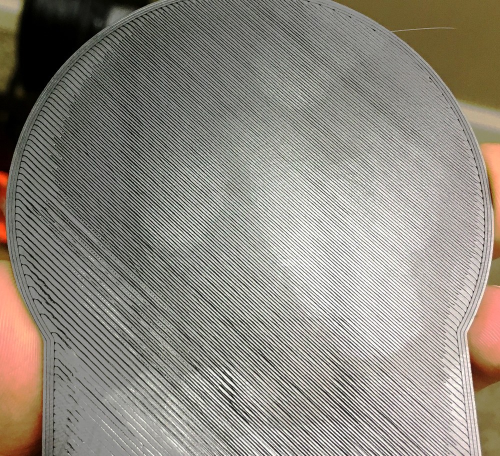 Many times, a 3D printer's "fingerprint" is clearly visible. 