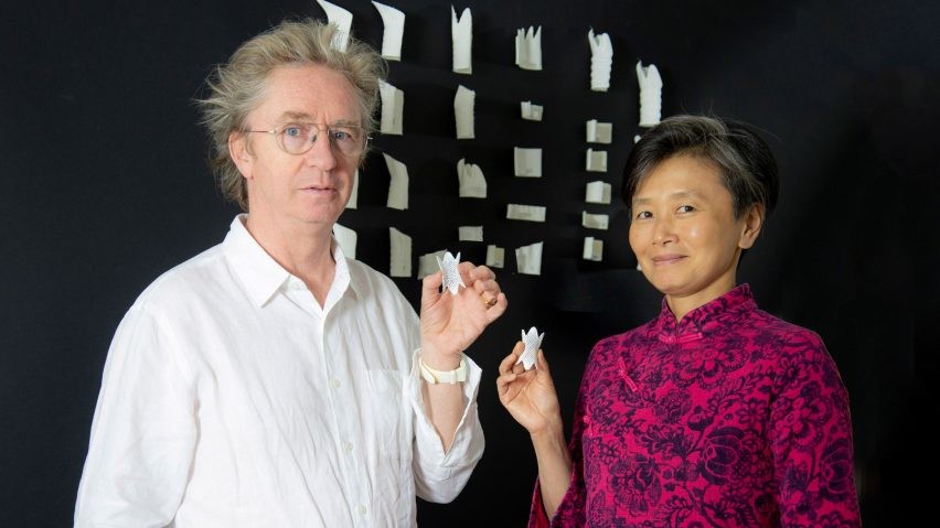 The founders of Tonkin Liu show off their invention. 