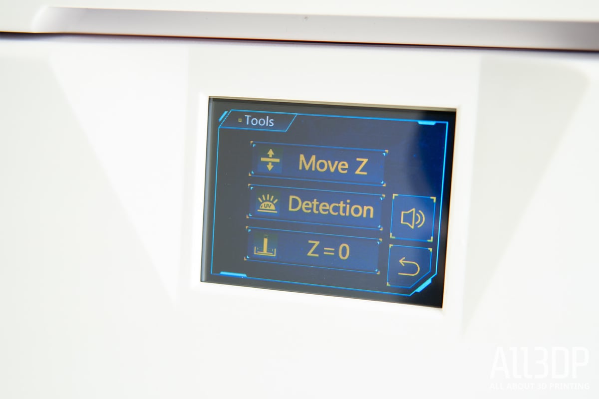 Anycubic Photon S review - touchscreen interface