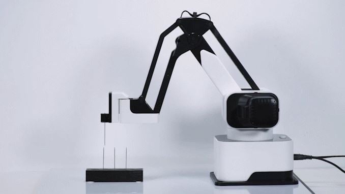 The Hexbot is said to have a repeatability of 0.05 mm.