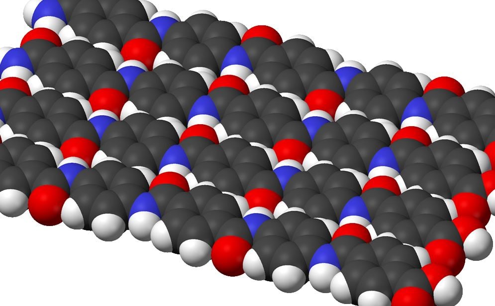 Molecules in a sheet of Kevlar.