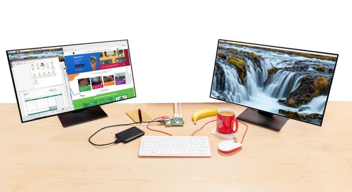 Dual 4K on a Raspberry Pi? That‘s possible now. (image: Raspberry Pi)