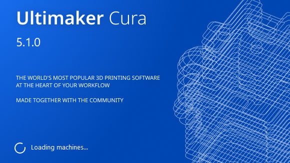 Cura Slicer loading splash Cura 3D