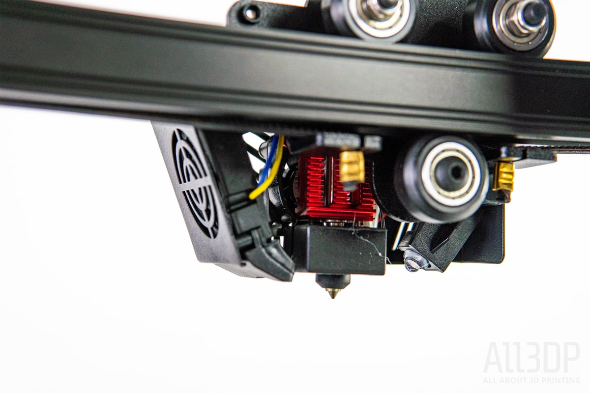 Das Hotend des CR-6 SE von hinten