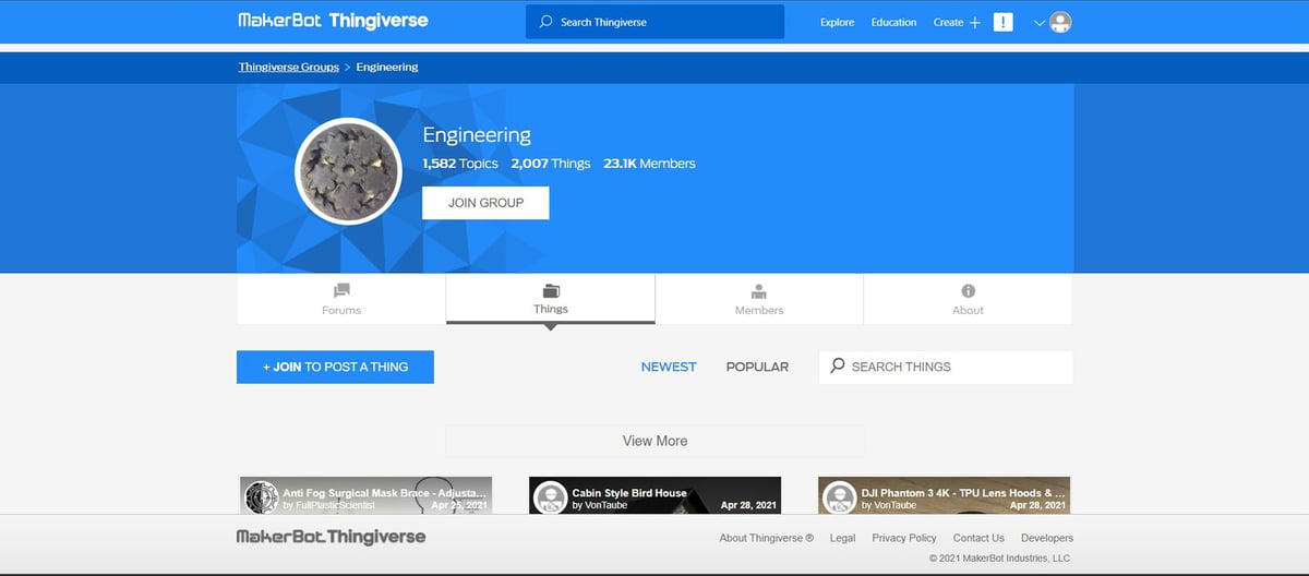 Thingiverse Engineering Group