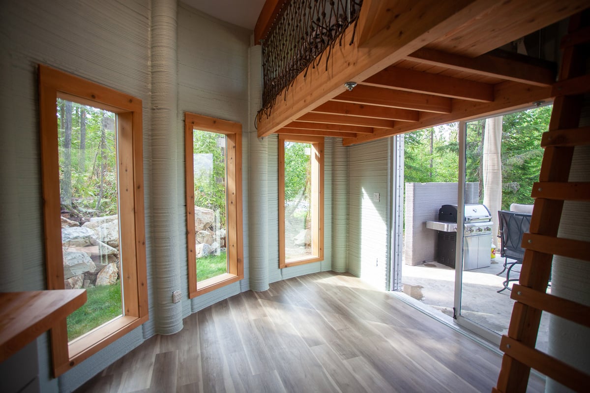 Fibonacci House 3D printed tiny house interior