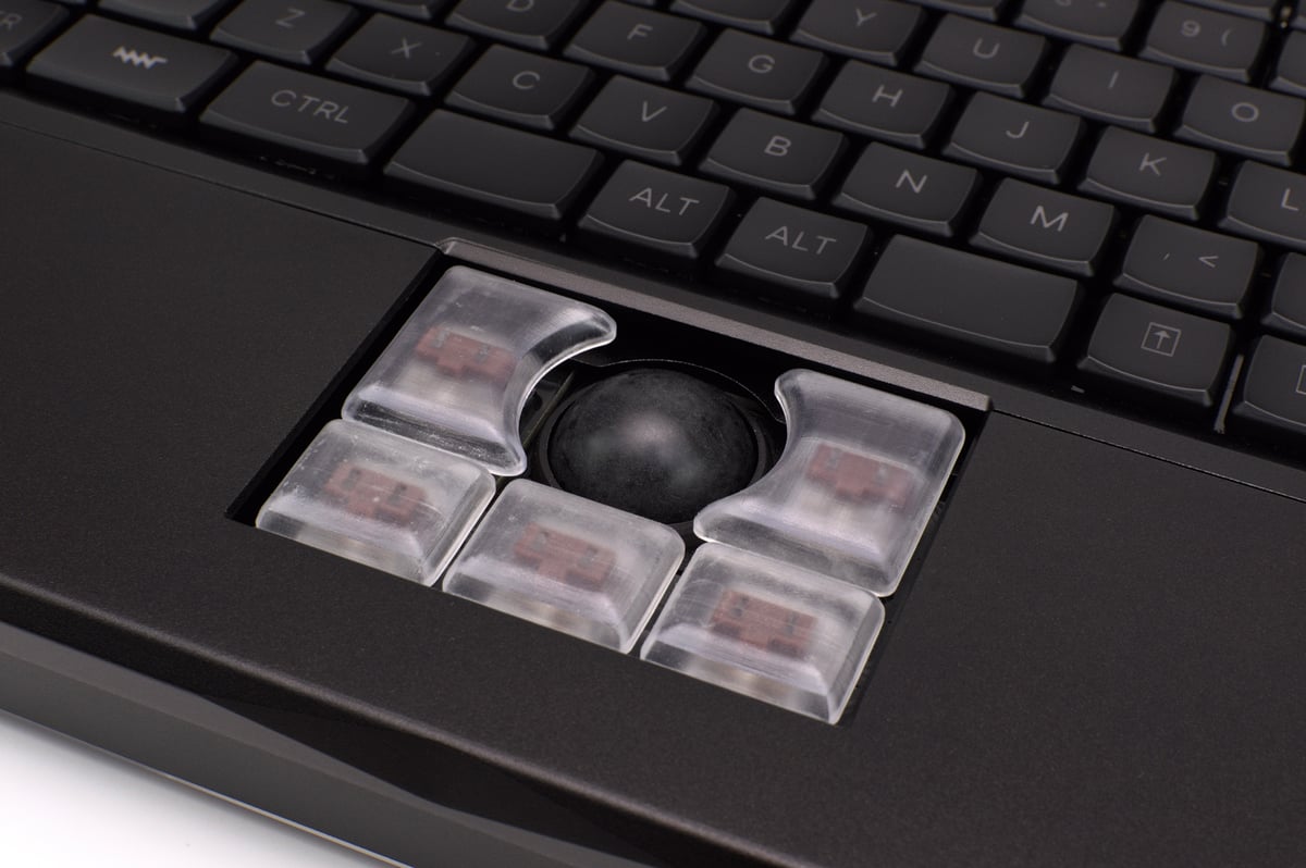 MNT Reform default 3D printed trackball assembly