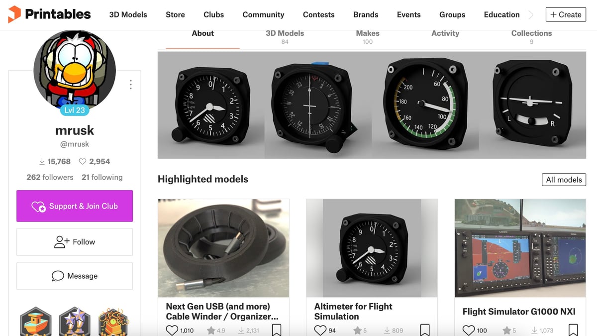 Mr. Rusk is a designer with a knack for aviation (Source: All3DP)
