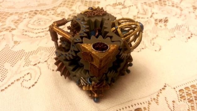 Featured image of 3D printed Steampunk cube gears