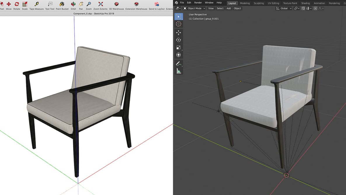 Featured image of SketchUp to Blender: How to Import SKP Files in Blender