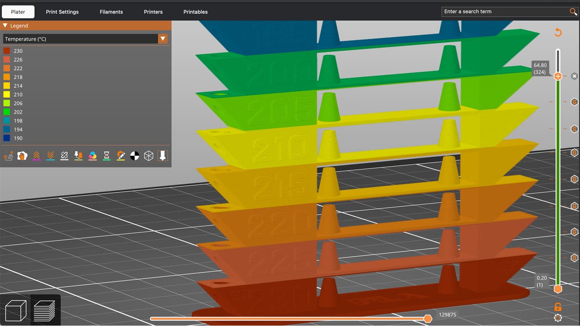 Featured image of Why You Should Print a Temperature Tower & How-To in Bambu Studio, Prusa Slicer & OrcaSlicer