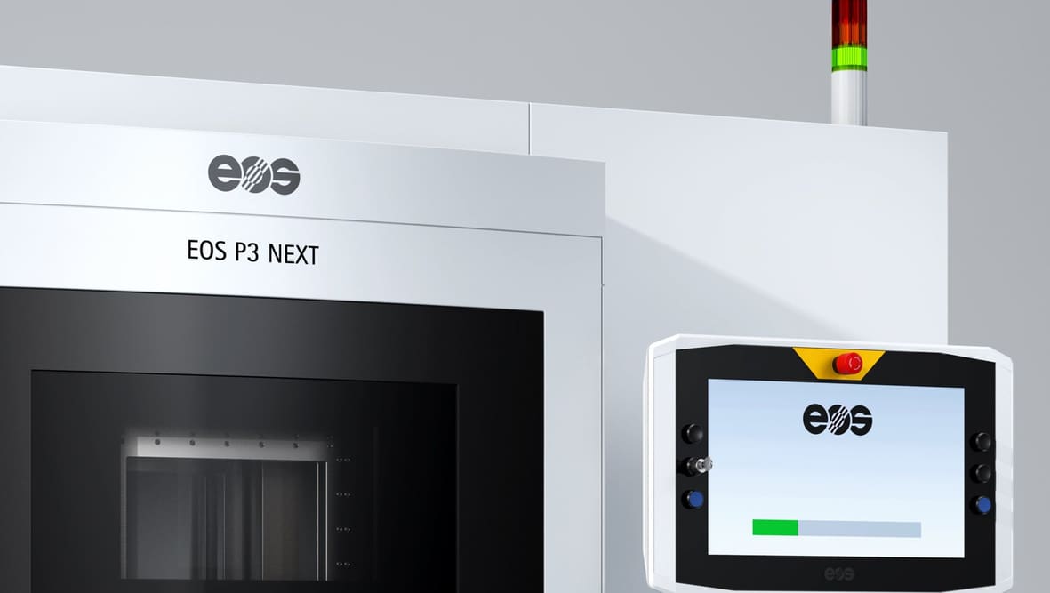 Featured image of EOS’ New P3 Next SLS 3D Printer Has 50% More Throughput
