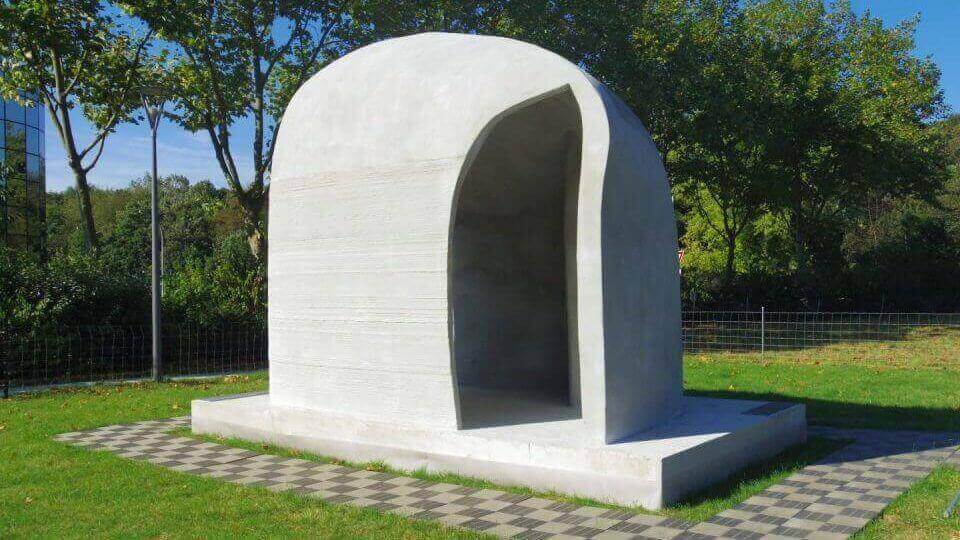 Featured image of Europe’s First 3D Printed Pavilion Built with Additive Construction