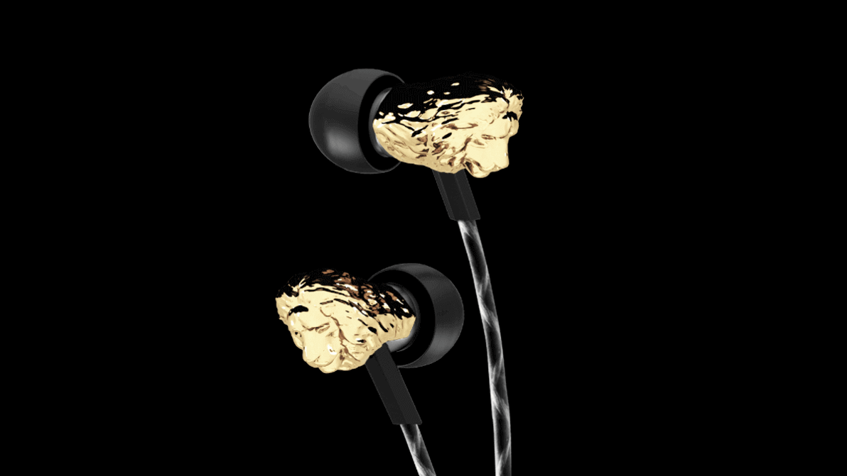 Featured image of 3D Printed Metal Lion Head on V-Moda’s New Earbuds