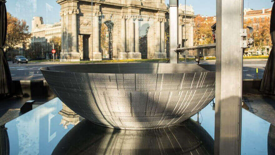 Featured image of Massive 3D Printed Death Star in Madrid to Promote Rogue One