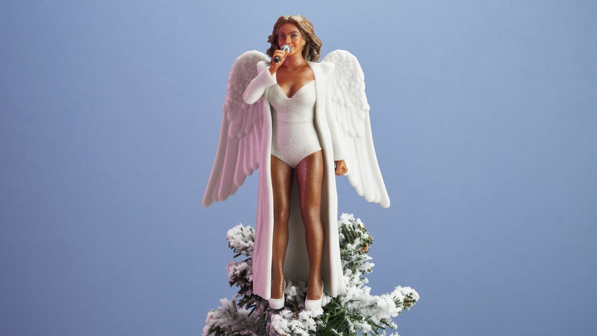 Imagen principal de Beyoncé, Hillary y Serena en 3D como adorno navideño