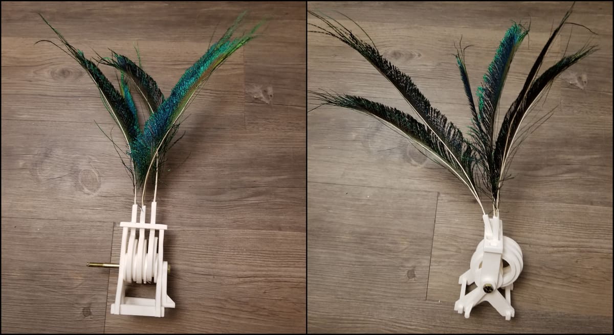Featured image of [Project] All3DP Takes on a 3D Printed Feather Automaton Mechanism