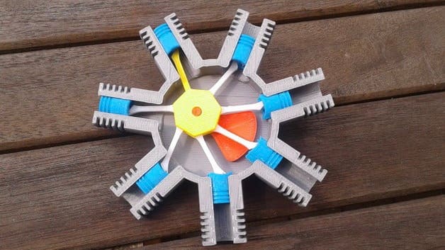 Featured image of [Project] 7-axis Hand-Cranked Radial Engine Model
