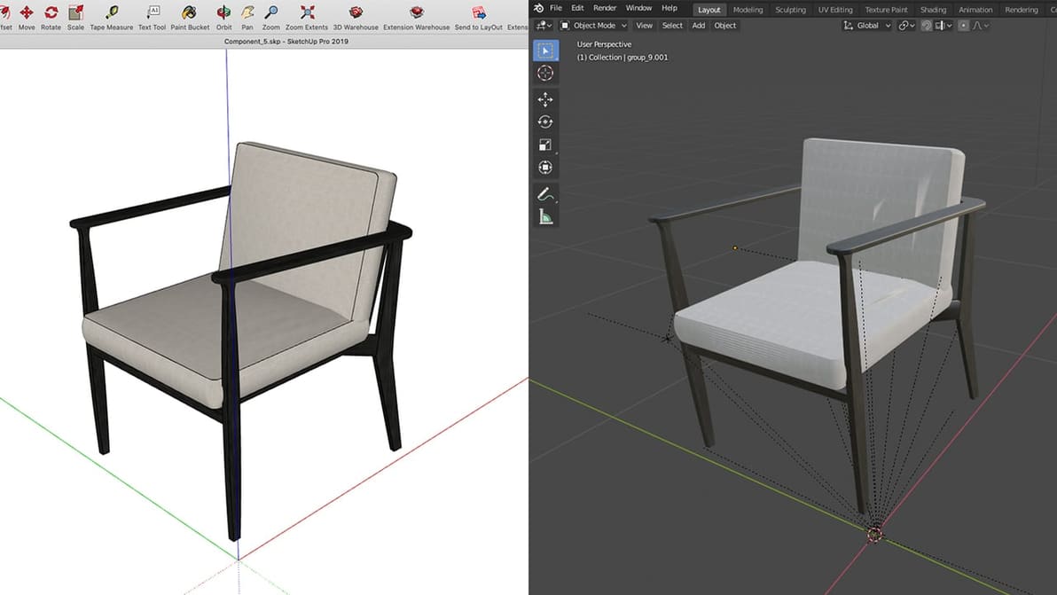 Featured image of SketchUp to Blender: How to Import SKP Files in Blender