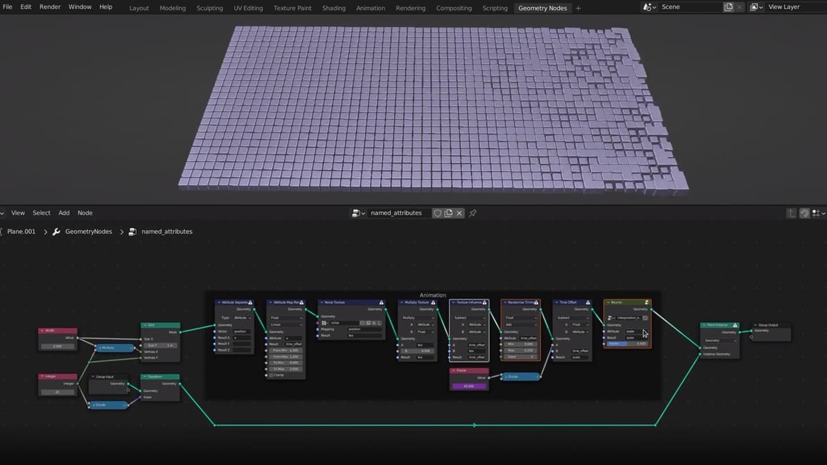 Featured image of Blender: Geometry Nodes – Simply Explained