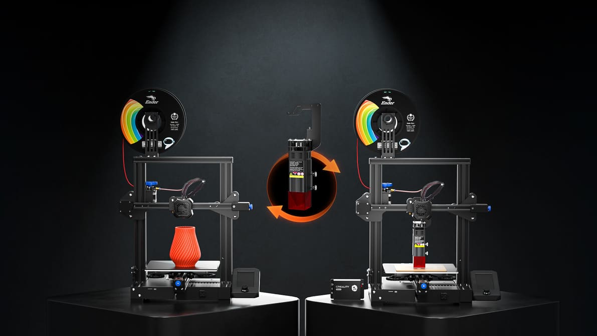 Featured image of Creality Launches Laser Modules to Turn Your 3D Printer into a Laser Engraver/Cutter (Ad)