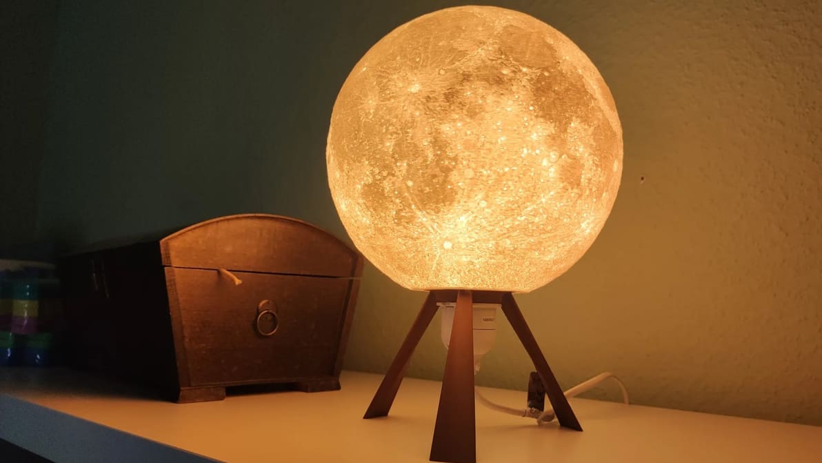 Featured image of 3D Printed Moon: Best STLs for Lamps, Planters, & More