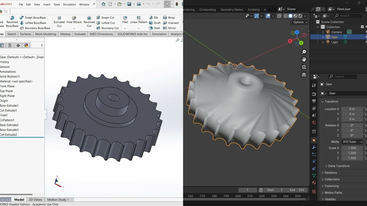 Featured image of SolidWorks to Blender: How to Import SLDPRT Models