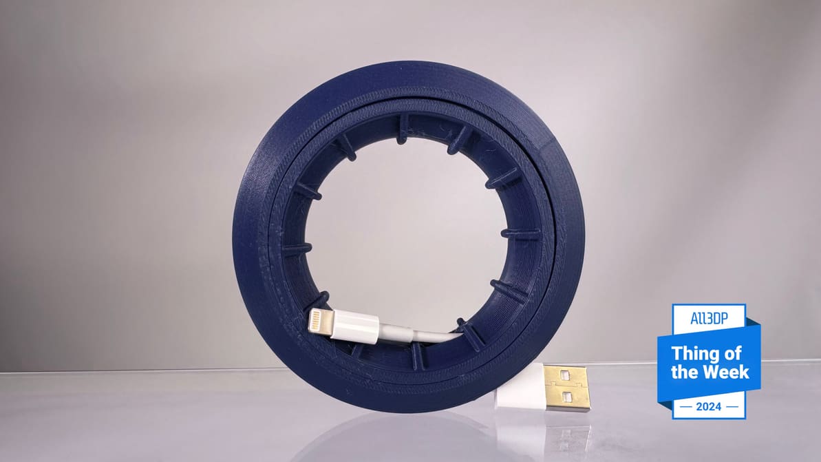 Featured image of Tidy Up and 3D Print a USB Cable Organizer with a Twist