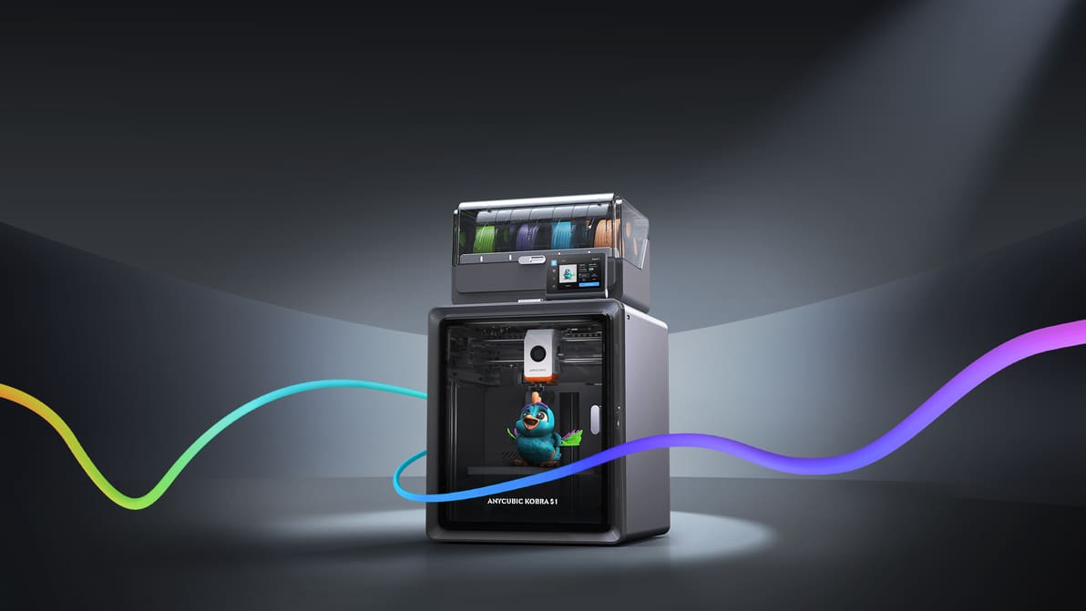 Featured image of The New Disruptor: Anycubic Unveils Pre-Sale of the S1 Combo, Its First Fully Enclosed Multi-Color CoreXY 3D Printer (Ad)