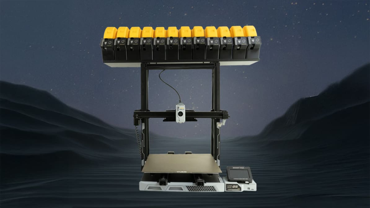 Featured image of Dieser erschwingliche 12-Farben-3D-Drucker hat sein Kickstarter-Finanzierungsziel in 2 Minuten erreicht