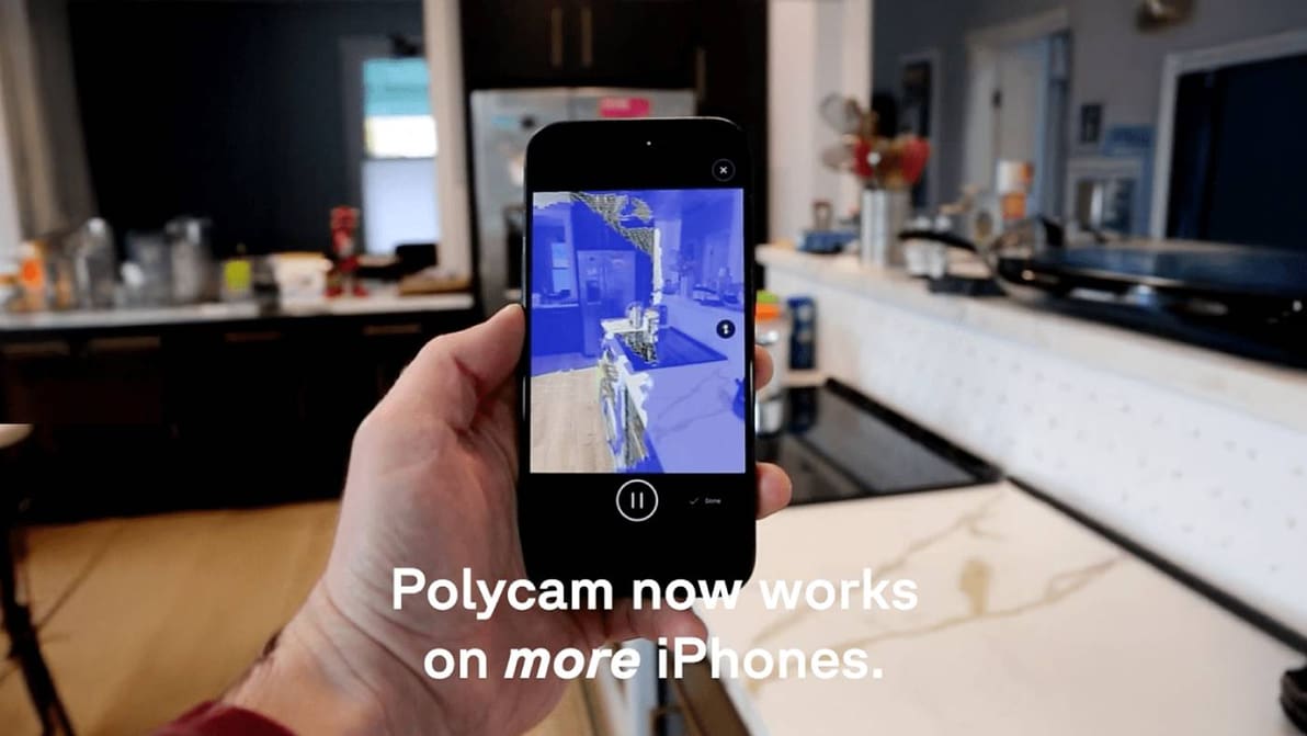 Image de l'en-tête de Polycam intègre la numérisation 3D avec IA sur iPhone