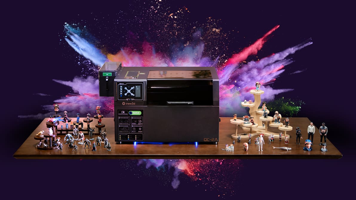 Featured image of Realistic Full-Color 3D Prints in One Step: Meet the inew3d QC2A