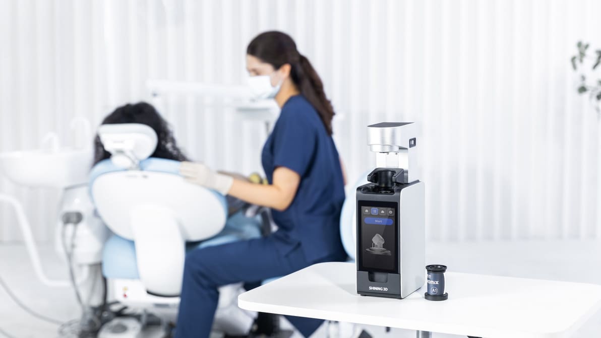 Featured image of New Shoebox-Sized 3D Printer for Ceramic Crowns Could Have Implications Beyond Dental