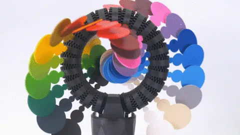 Featured image of [Project] Take a Kinetic Ride on this 3D Printed Rainbow Roller Coaster