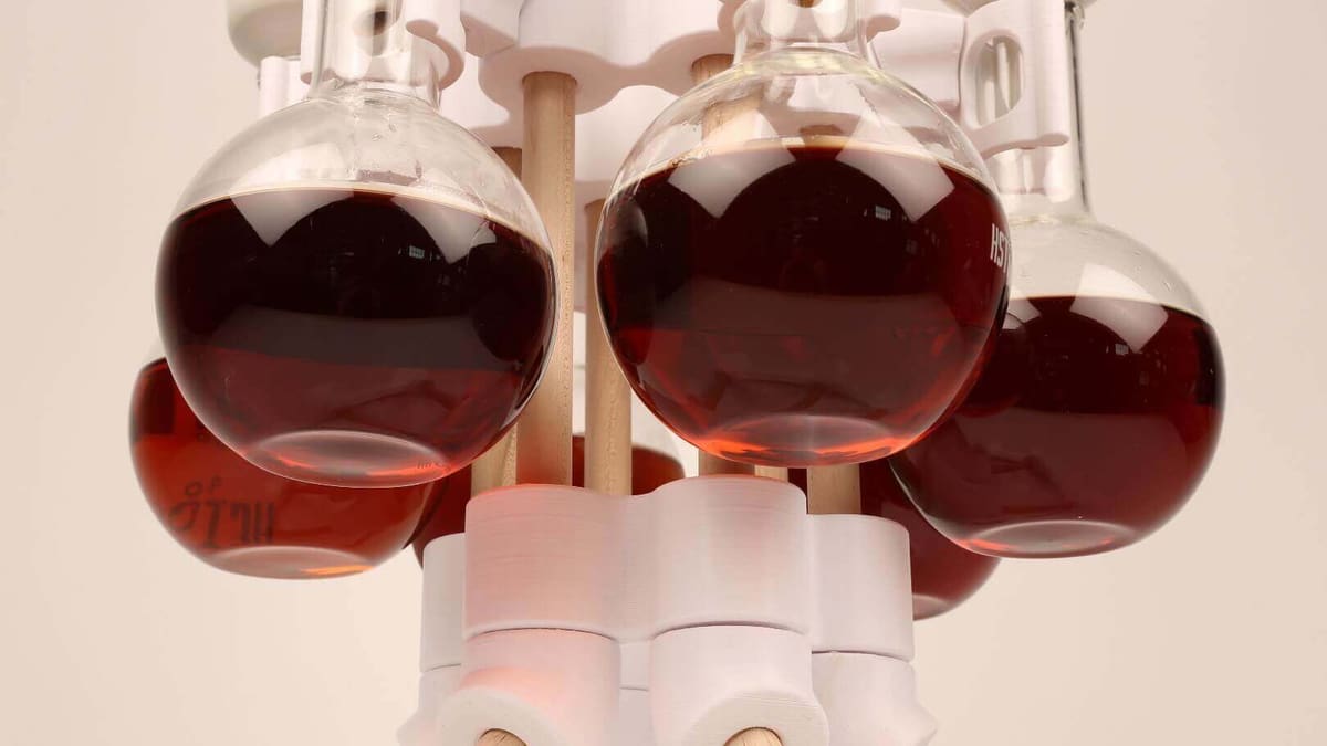 Featured image of 3D Printed Six Flask Cold Coffee Brewer