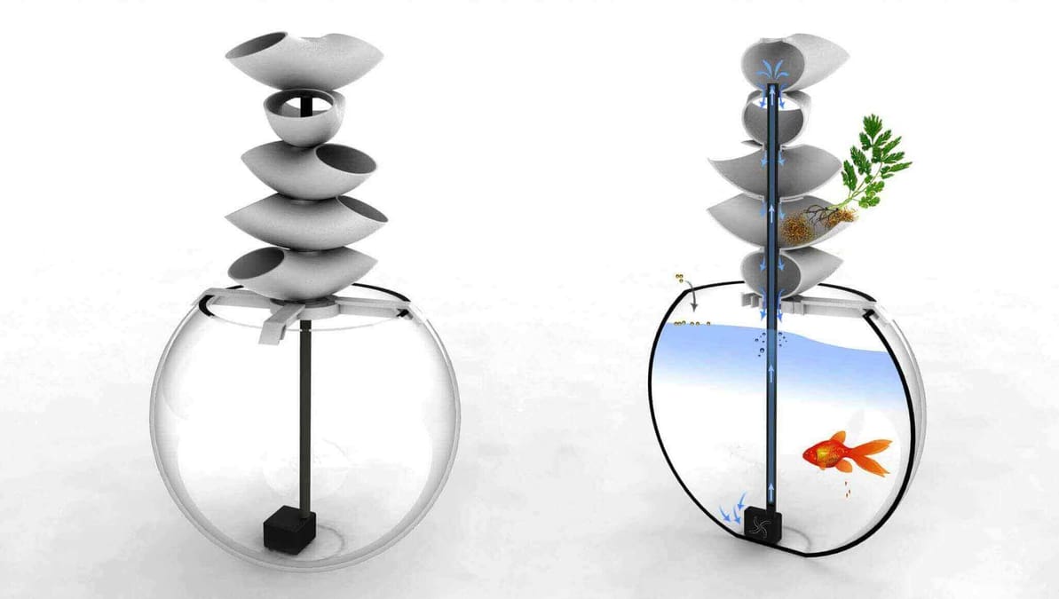 Featured image of Cascaqua is a 3D Printable Aquaponic For Fish and Plants