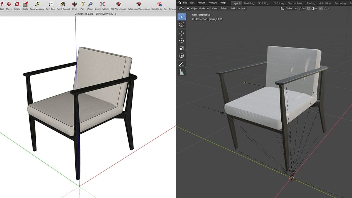 Featured image of SketchUp to Blender: How to Import SKP Files in Blender