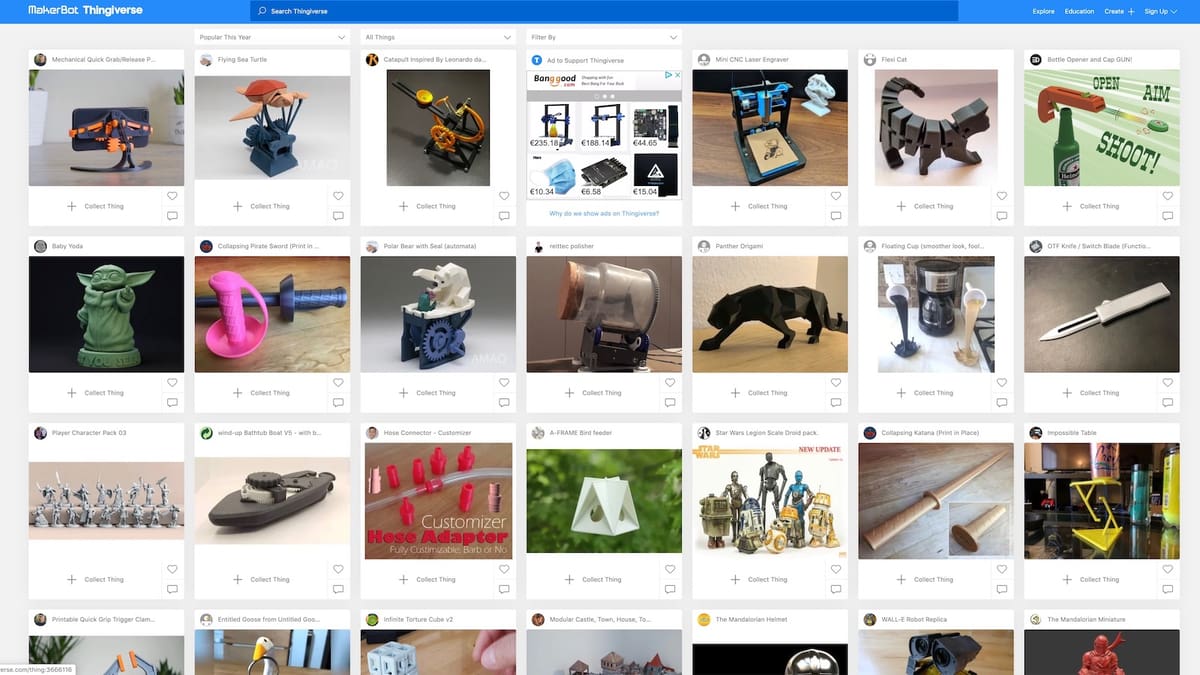 Featured image of Thingiverse has Ads Now (And it’s Been Redesigned)