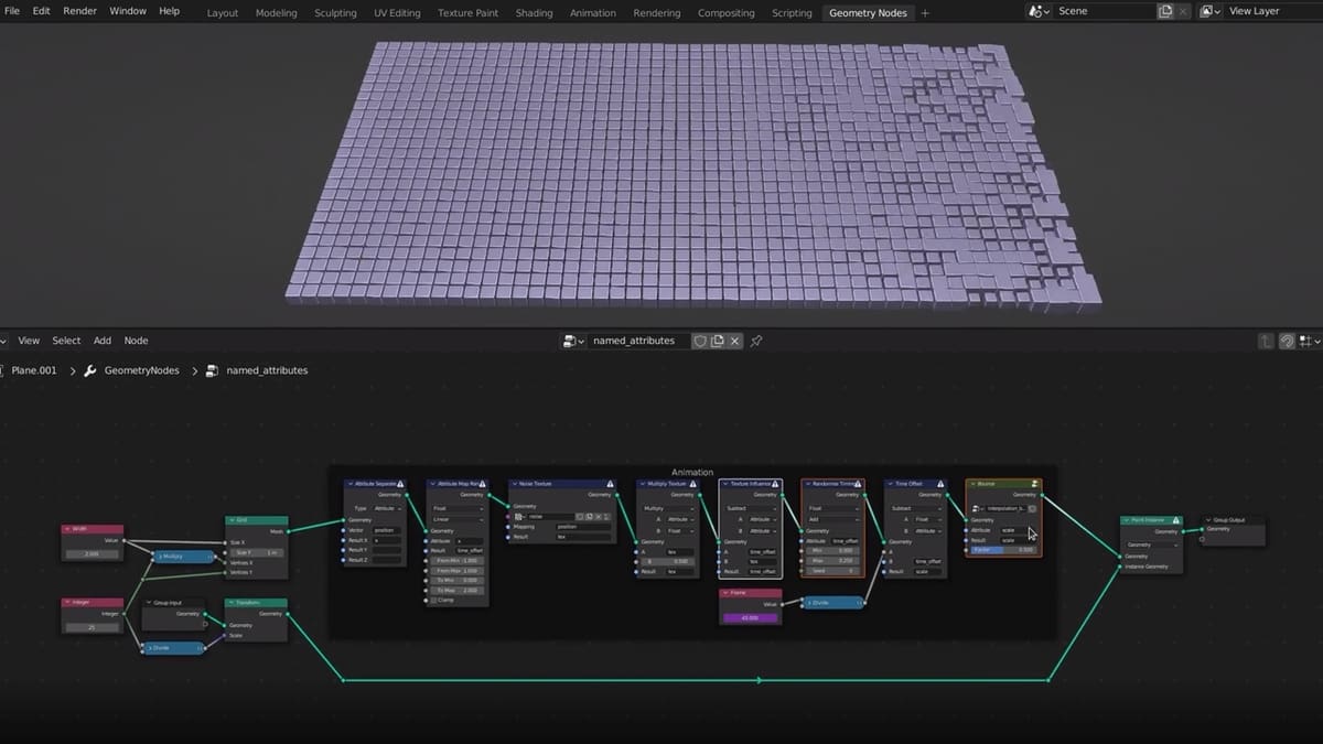 Featured image of Blender: Geometry Nodes – Simply Explained