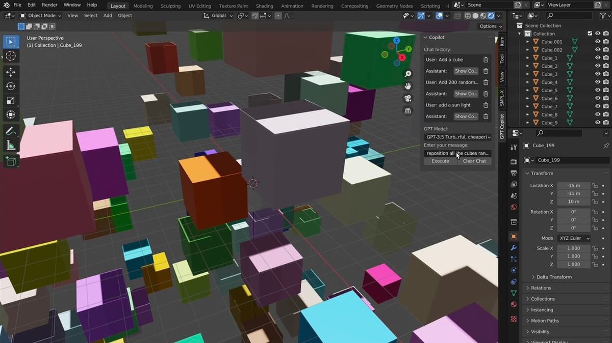 Featured image of Blender & ChatGPT: Are AI-Generated 3D Models a Thing?