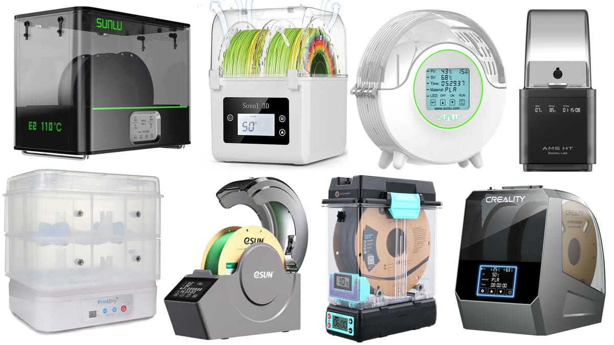 Featured image of No More Wet Filament! Top Filament Dryers from Sunlu, Creality, Bambu Lab & More
