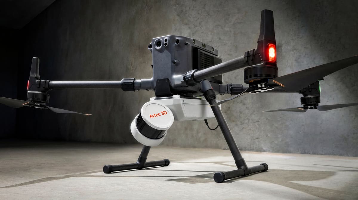 Image de l'en-tête de Du terminal portable au drone : le nouvel Artec Jet permet la numérisation de sites entiers