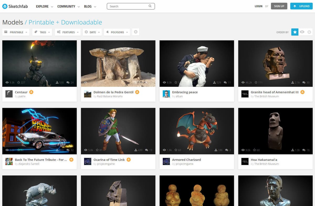 Photo de Modèle 3D gratuit / Objet 3D gratuit: Sketchfab