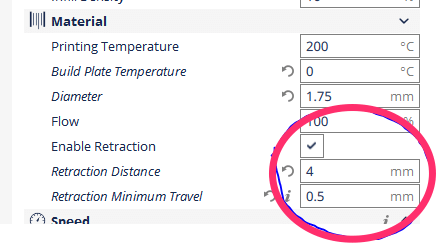 Image of Monoprice MP Select Mini Review: Retraction Settings
