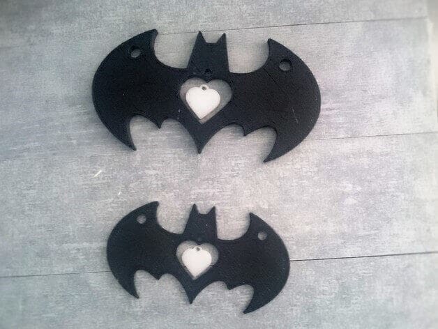 Image of Batman 3D Logos & Symbols: Pendant with Heart Cutout