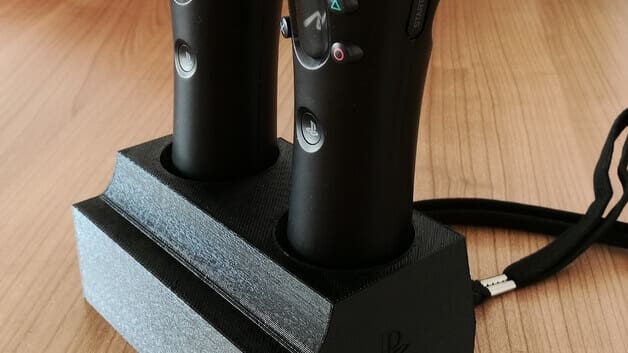 Image of Best PS4 Mods and Accessories to 3D Print: Dual PlayStation Move Stand for VR