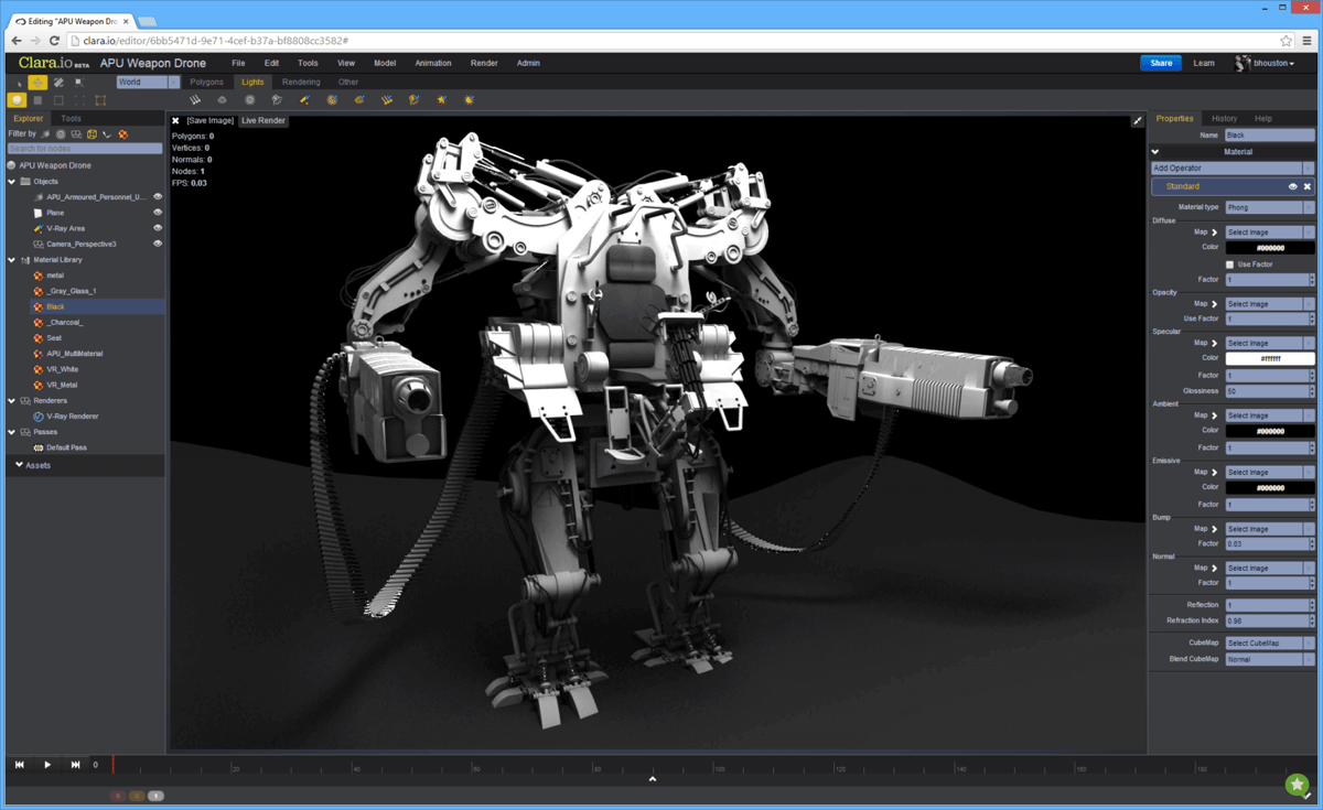 Image of Autodesk 3ds Max Free Download: Clara.io