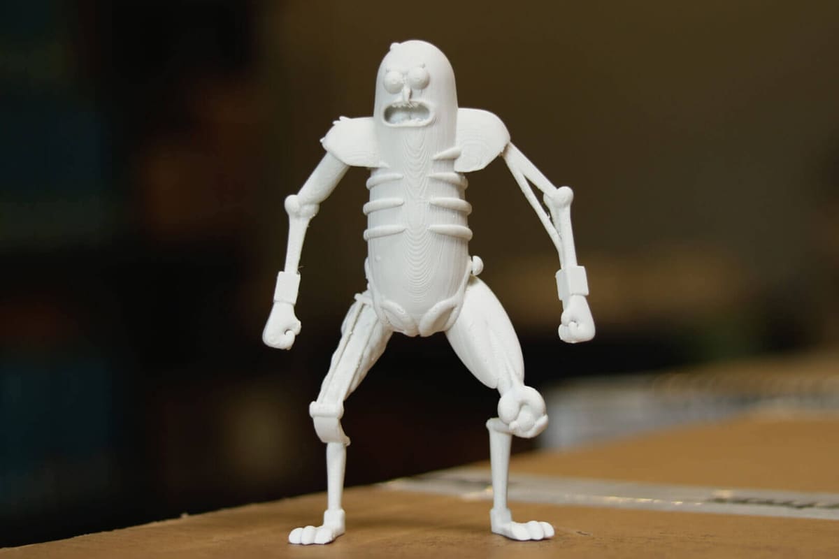 Image of Rick and Morty Toys, Figures & Collectibles to 3D Print: Articulated Pickle Rick Rat Body Suit